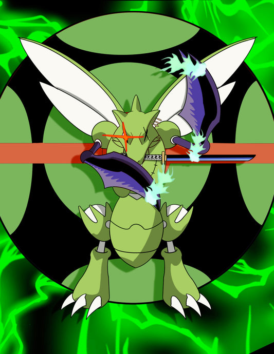 One Piece Zoro x Pokémon Scyther